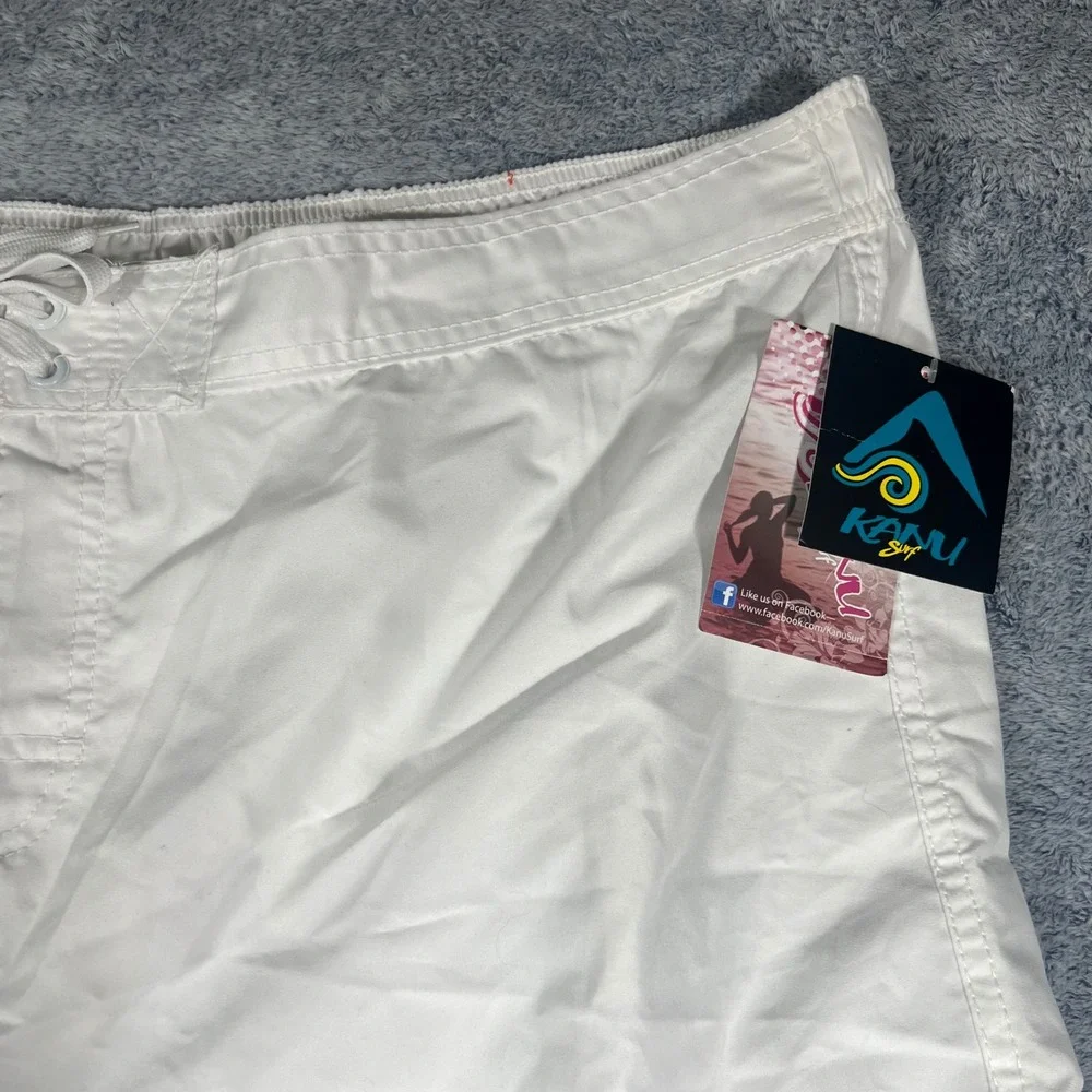 Kanu Surf Mens Marina Board‎ Shorts NEW White 3X Plus Size Swim Trunks UPF 50+